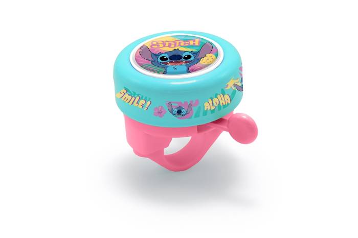 D csengő gyermek matricás stitch - 55 mm türkiz / pink