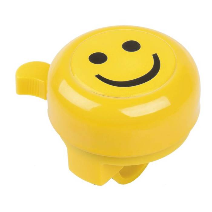 Csengö acél gyermek figurás smiley sárga m-wave