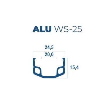 Abroncs 27x1-1/4 alu 36h szimplafalú beretta ws-25 natúr
