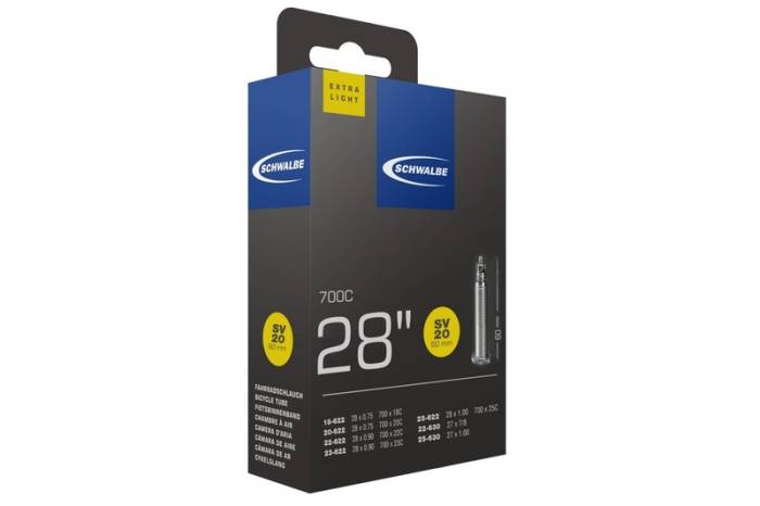 Töm 700x18-25c (18/25-622/630) schwalbe sv20 extra light - 60mm