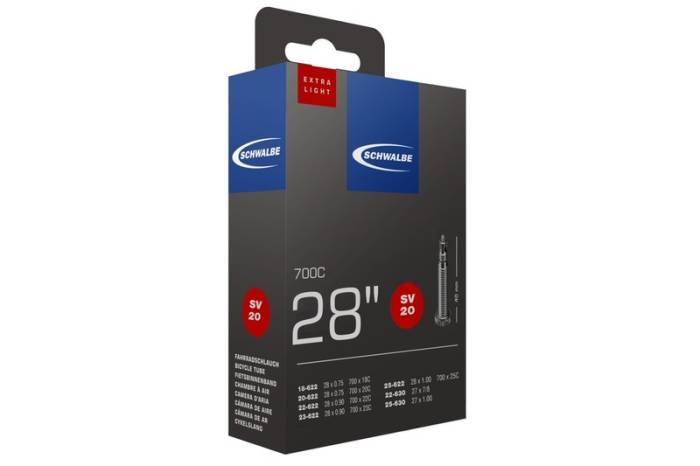 Töm 700x18-25c (18/25-622/630) schwalbe sv20 extra light - 40mm