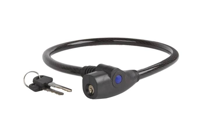 Zár kábel kulcsos 12 x 600 mm fekete