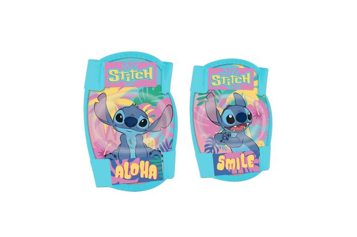 D térd- és könyökvédő gyermek stitch türkiz