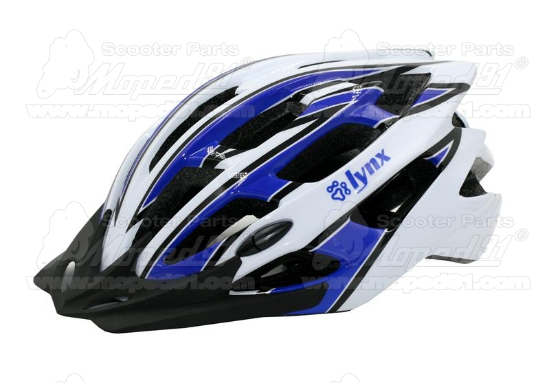 Kerékpár fejvédő FLASH, M (55-58), unisex fehér-kék, LYNX