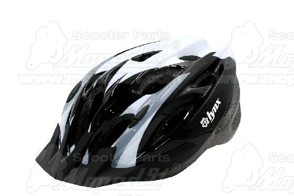 Kerékpár fejvédő SWAN, M (55-58), unisex, fehér-fekete, LYNX