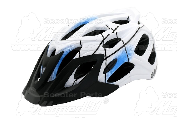 Kerékpár fejvédő BLUE MOTION, L (58-61), unisex, fehér-kék, LYNX