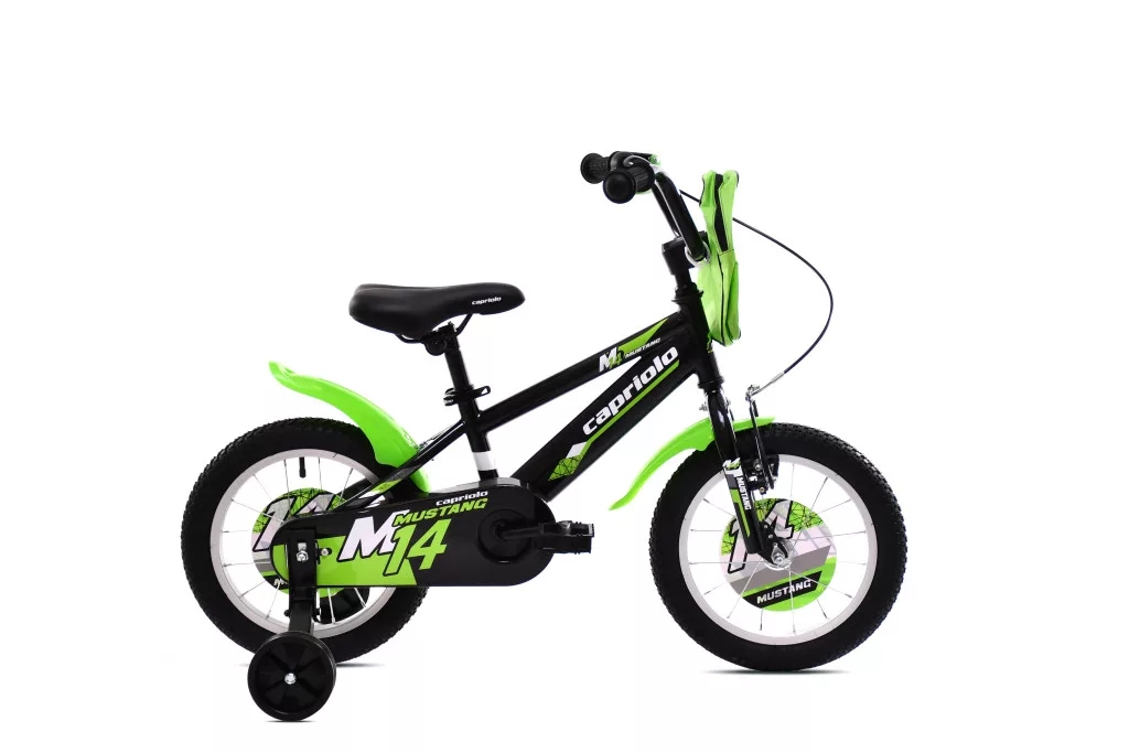 Capriolo Mustang 14” kerékpár Fekete-Zöld 