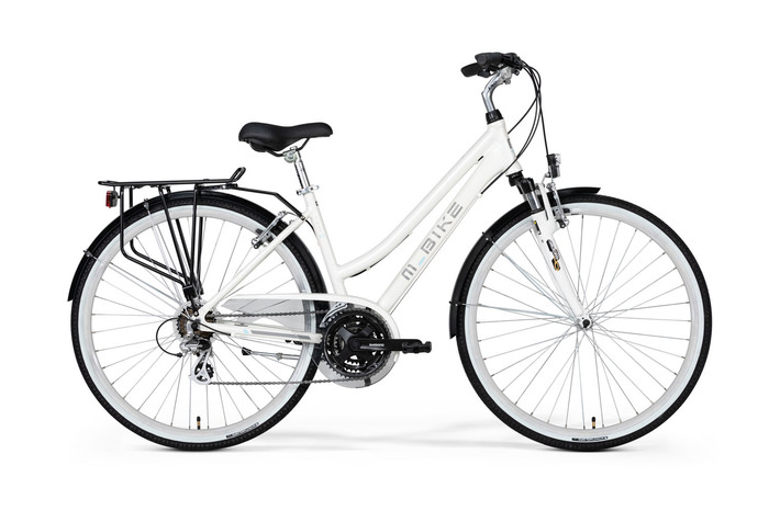M-BIKE T_BIKE 9.1 NŐI, SELYEM fehér/világoskék, 40cm, 28