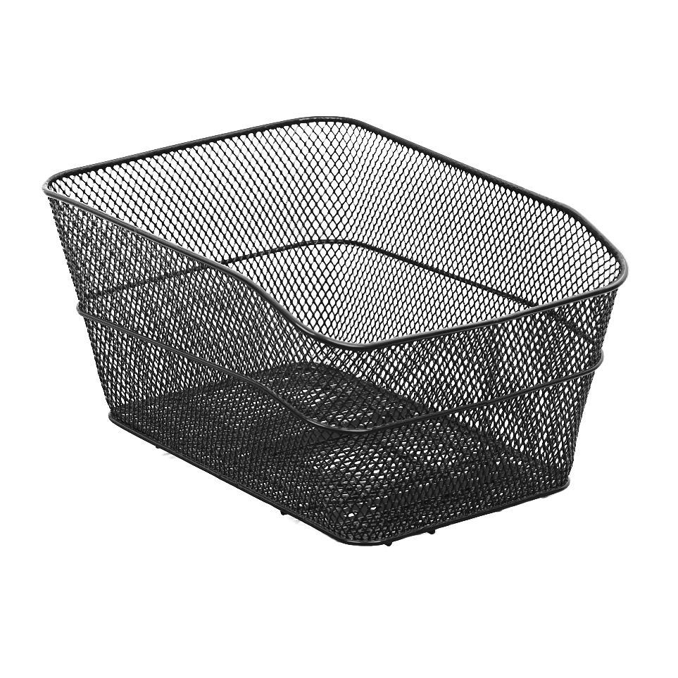 Hátsó kosár sűrűszövésű fekete fixre szerelhető 39x30x20cm