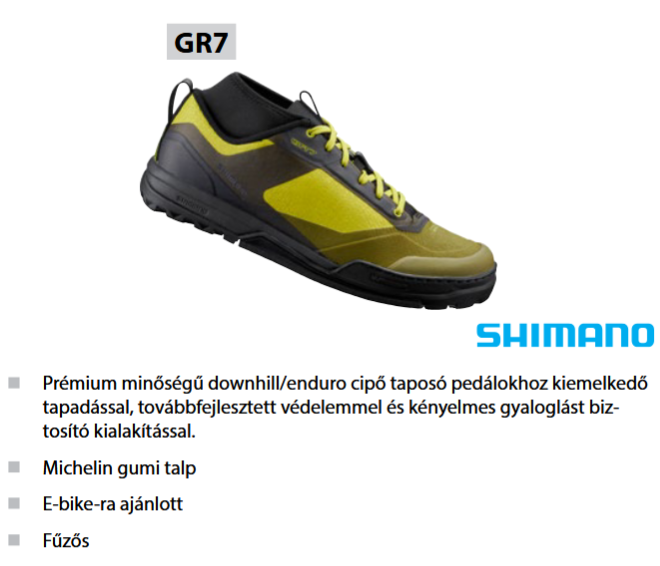 CIPŐ MTB SHIMANO GR7 SÁRGA 44