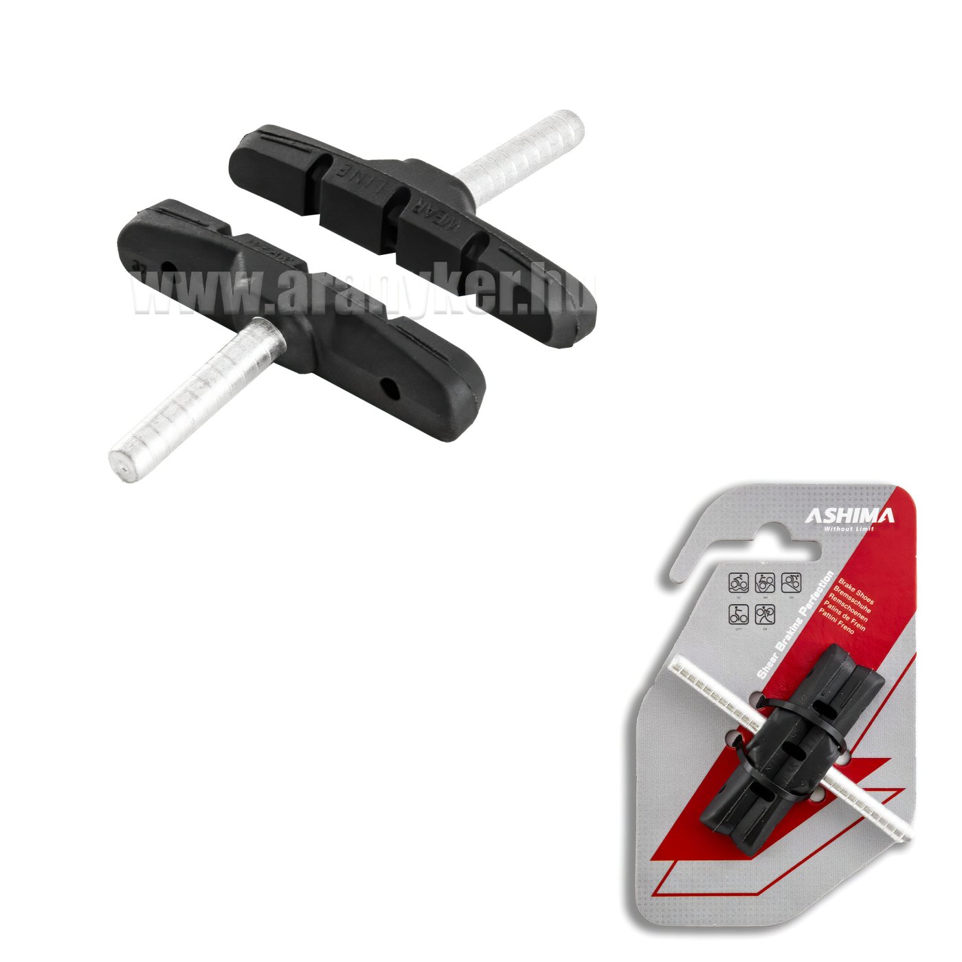 FÉKBETÉT ASHIMA 70MM CSAPOS FEKETE SZIMMETRIKUS AP47-P-AL
