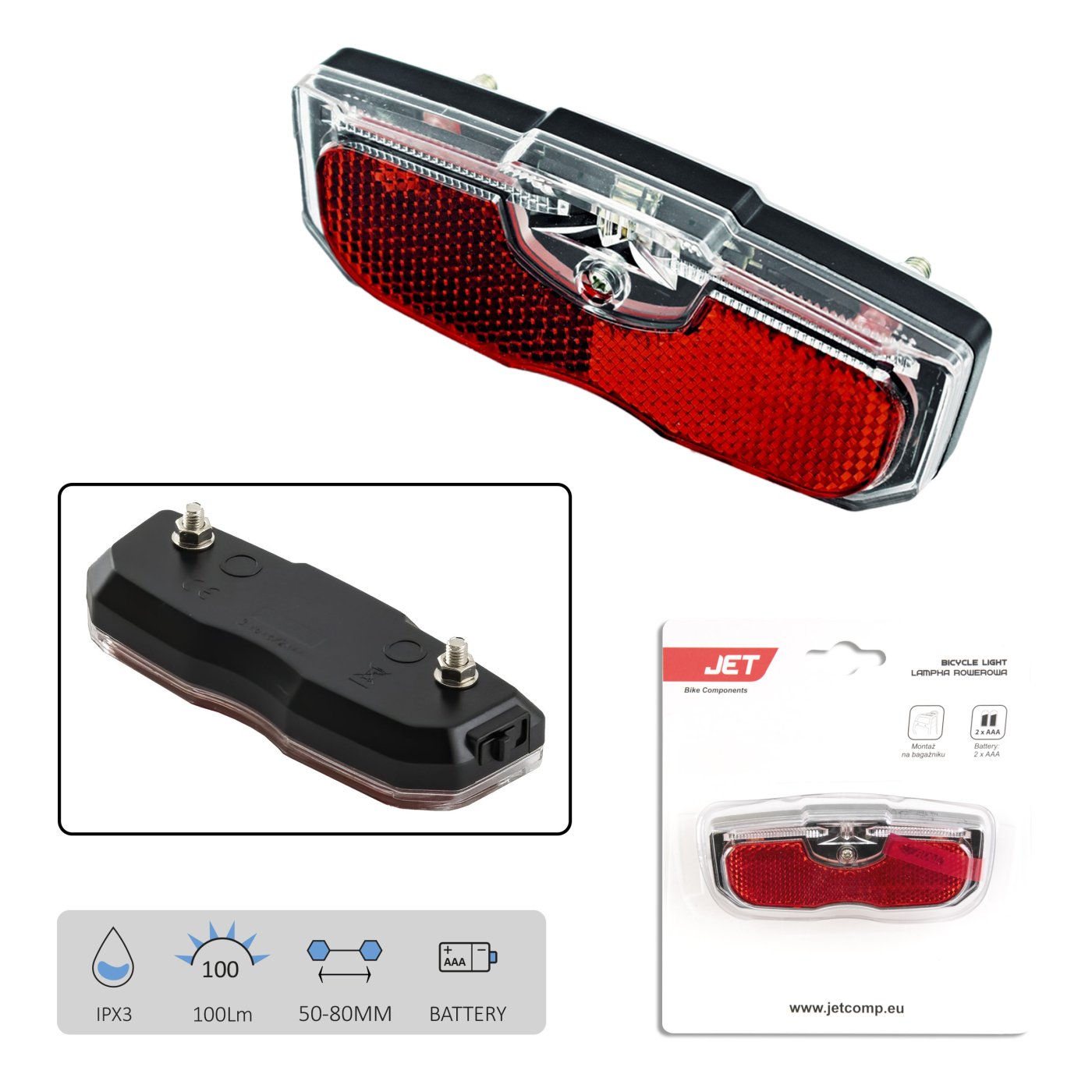 HÁTSÓLÁMPA CSOMAGTARTÓRA ELEMES SLIM X LED + 2XAA ELEM