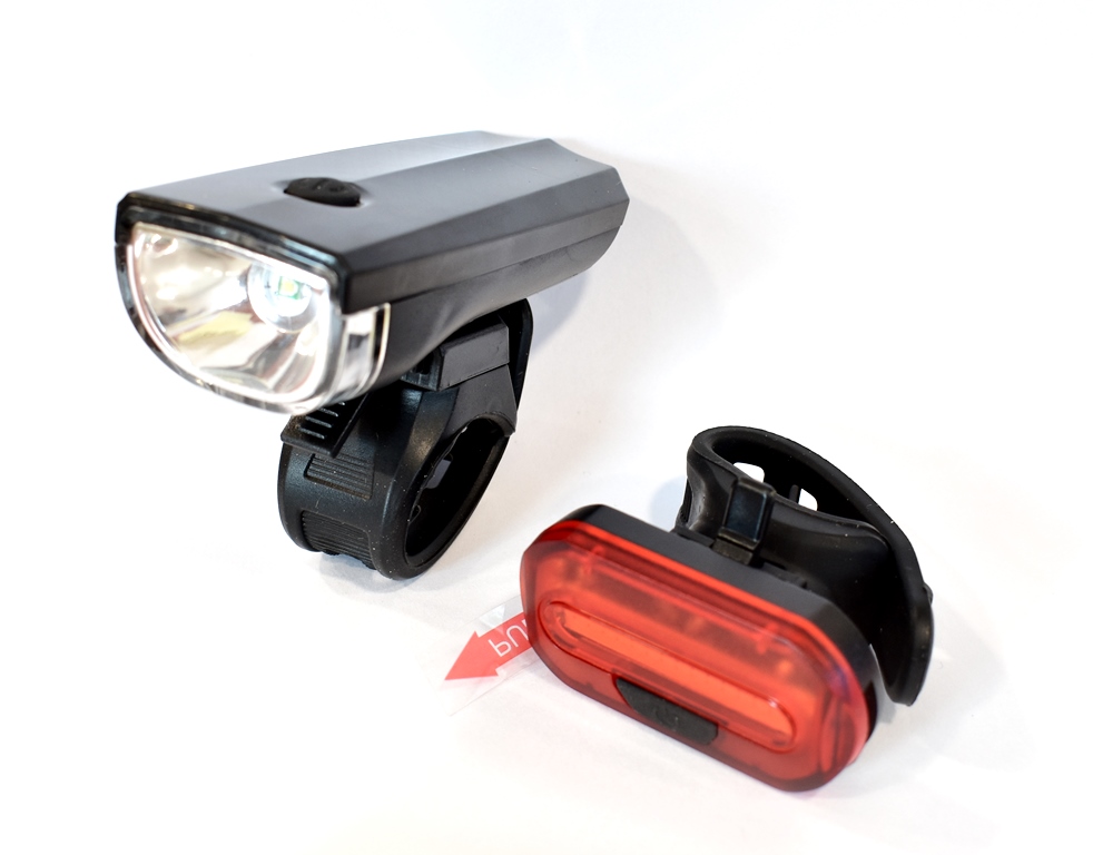 LÁMPASZETT KORMÁNYRA BLP 1LED +HÁTSÓ VILLOGÓ NYEREGCSŐRE ELEMES