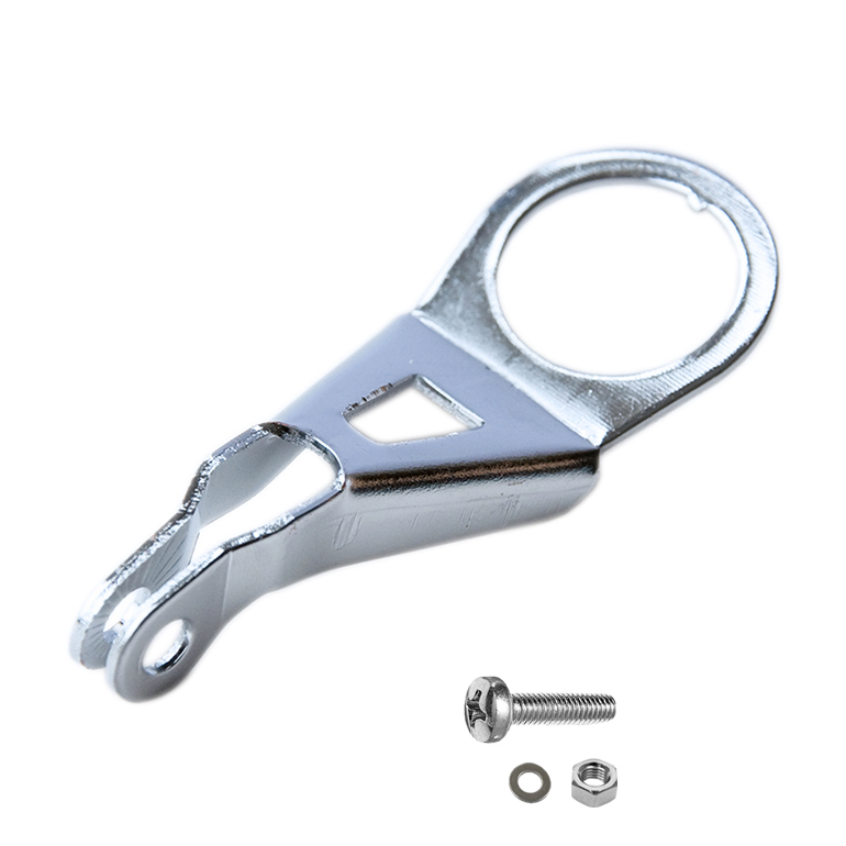 Első lámpa tartóvas krómozott, 1