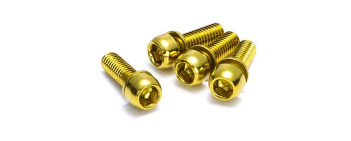 Tárcsafékhez Reverse csavar SZETT acél M6x18mm arany 4DB-OS CSOMAG