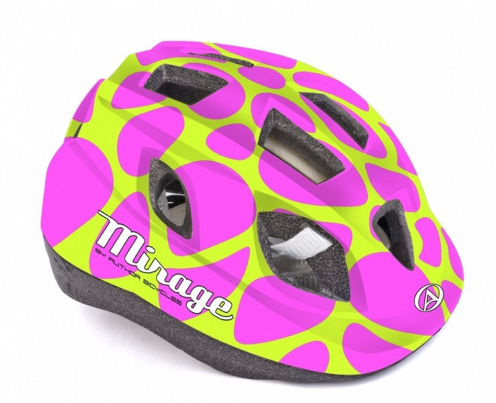 MIRAGE Inmold 195 gyerek bukósisak (pink,rózsaszín/sárga) 48cm-54cm - AUTHOR