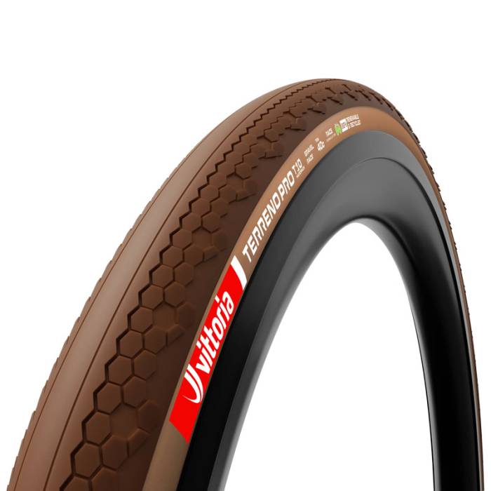 Külső Vittoria TERRENO PRO T10 hardpack TLR 40-622 Gravel Race barna/natúr barna 600g