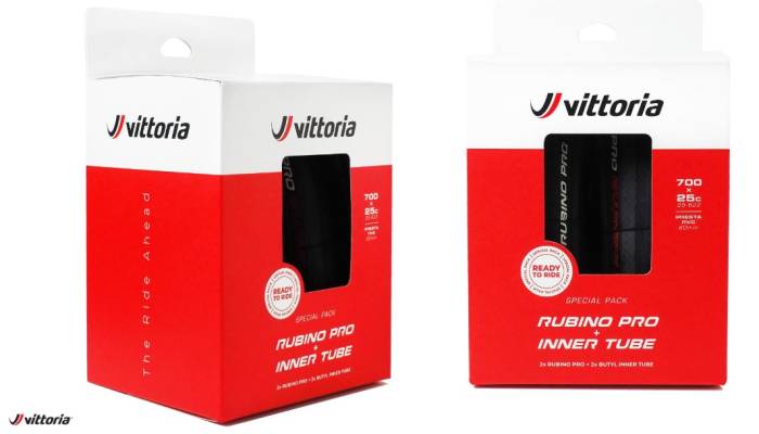 Külső Vittoria TWIN PACK Rubino PRO 3C 25-622 (700x25c) 250gr. 150TPI, fekete fold. G  2.0, 2 db külső és 2 db belső DÍSZCSOMAGOLÁSBAN - AKCIÓS!