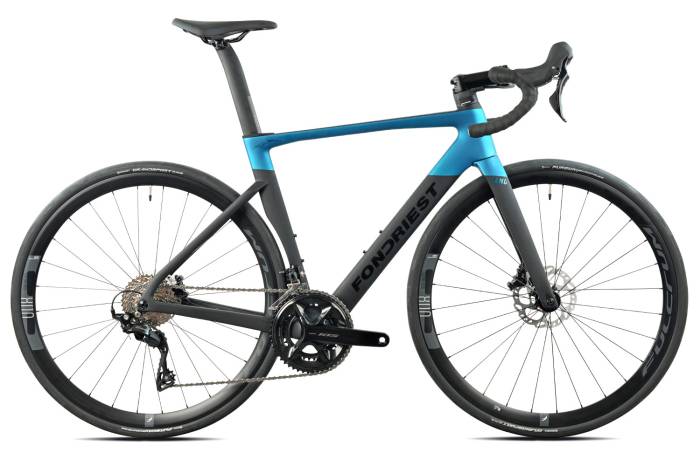 Kerékpár Fondriest GAND Full Carbon SHIMANO 105, Petrol Blu, 54-es vázméret, FULCRUM RACING 800 DB 38MM kerékkel