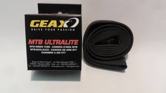 Belső Geax ULTRALITE 26x1,5/2,25 130gr. szingósz. 36mm dobozos AKCIÓS!