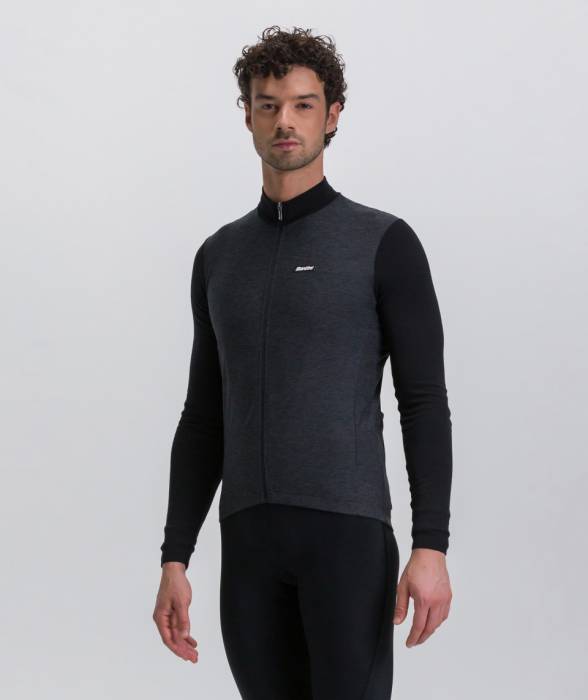 Mez Santini PURE (Melange Thermal) thermo hosszú ujjú fekete XL (Merino)