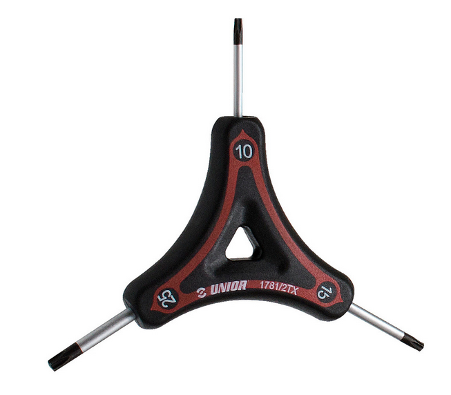 Szerszám Unior 1781/2TX-US (TX10x15x25), hármas Torx kulcs (624911)