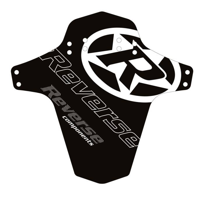 Sárvédő REVERSE MTB első teleszkóp merevítésére szerelhető Reverse Logo (Black/White)