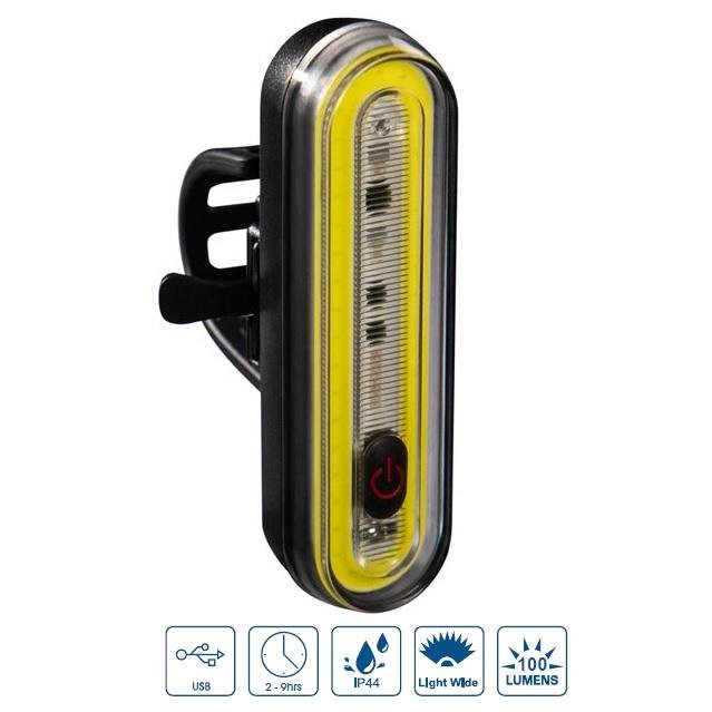 Lámpa első VeloGo USB 100 Lumen (COB) led