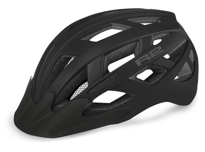 Bukósisak R2 LUMEN ATH18K/L ledes, fekete matt (58 - 62 cm)