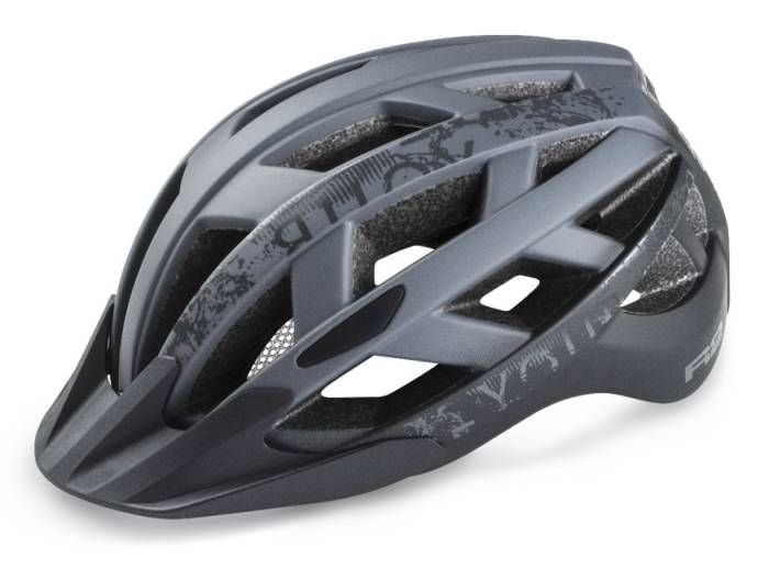 Bukósisak R2 LUMEN ATH18V/M Inmold, ledes, szürke/matt fekete (55- 59 cm)