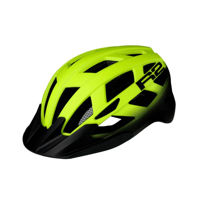 Bukósisak R2 LUMEN ATH18Z/M Inmold, ledes, NEON SÁRGA/FEKETE (55-59 cm)