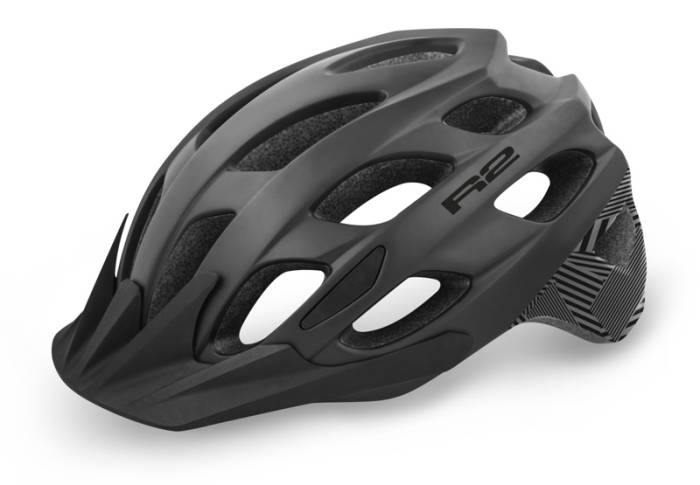Bukósisak R2 CLIFF ATH22A/S-es Inmold, matt fekete/szürke (52-56 cm)