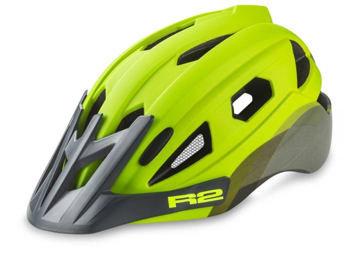 Bukósisak R2 WHEELIE ATH23K/M neonsárga-szürke-fekete, Inmold, matt (55 - 59 cm)