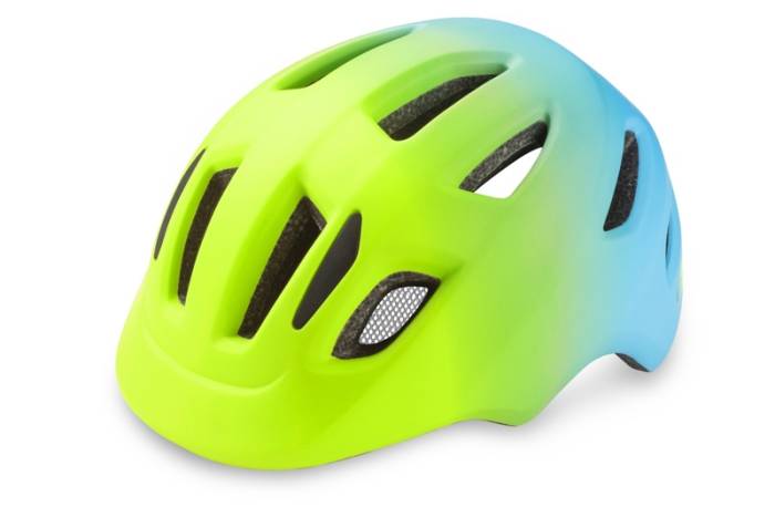 Bukósisak R2 gyerek PUMP ATH37B/XS NEON SÁRGA/KÉK inmold. (46-51cm)