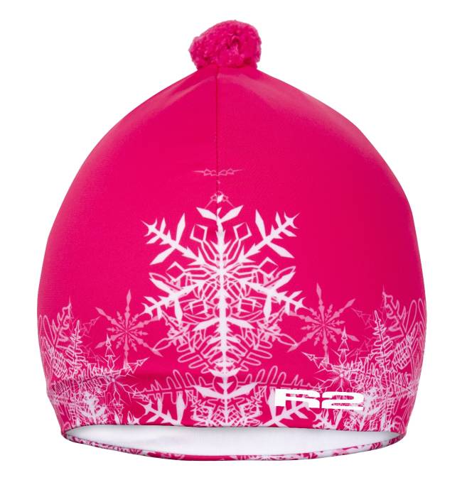 Sapka R2 ICY (Melegebb kétrétegű), PINK,rózsaszín/fehér, XS-es (50 - 52,5 cm) - ATK10C/XS