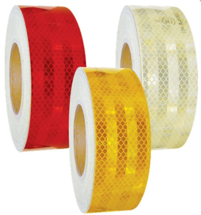 REFLECTIVE TAPE 3M mikróprizmás fényvisszaverő ragasztószalag (50m x 53,5 mm széles) FEHÉR, AKCIÓS!