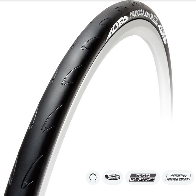Külső TUFO COMTURA AERO 25-622 215gr. (700x25C) 6-9 bar (90-130 p.s.i.) fekete