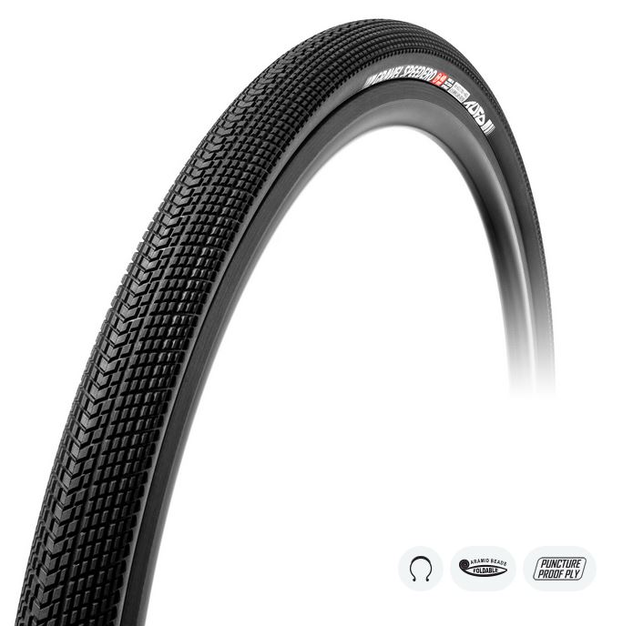 Külső TUFO Gravel Speedero fekete, tubeless 40-622(700x40C), 430gr. 2-5 bar (30-70 p.s.i.) - szövetsűrűség: 210 / 375 TPI