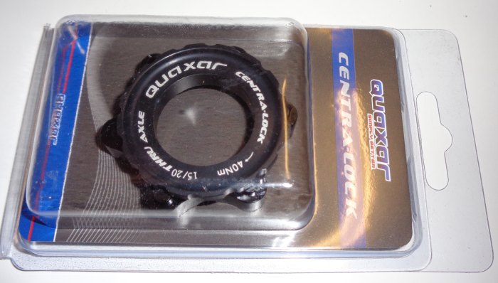 Center Lock adapter QUAXAR fekete QR15/20 mm