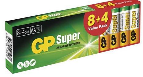 elem GP LR6 1,5V-AA 8   4 AJÁNDÉK db( SUPER alkaline) AKCIÓS!