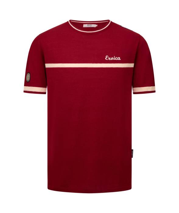 Póló Santini EROICA JACQUARD – T-Shirt bordó L