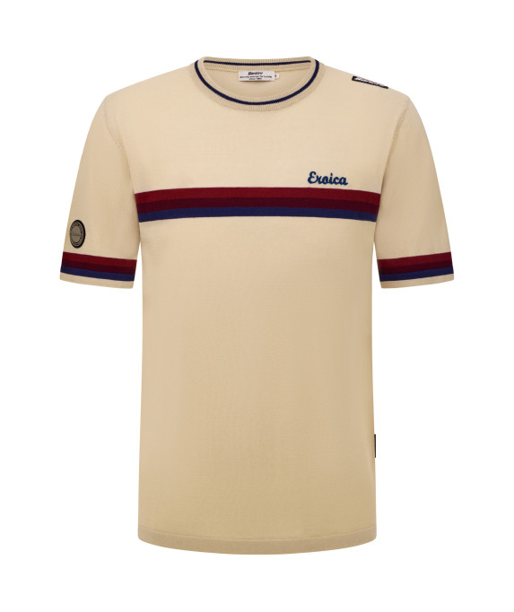 Póló Santini EROICA JACQUARD TIMO – T-Shirt cappuccino XXL