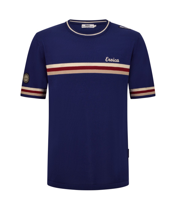 Póló Santini EROICA JACQUARD TIMO – T-Shirt kék L