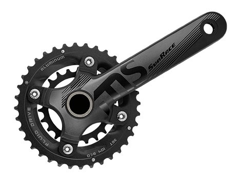 Hajtómű SunRace MTB MS66 10s 22/36T 175mm integrált BBM97 csapággyal