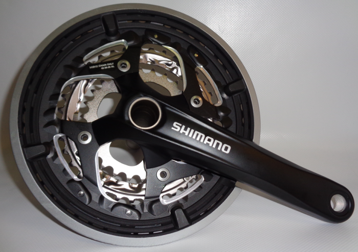 Shimano FC-T551 48/36/26T, 175mm, nadrágvédős, fekete 