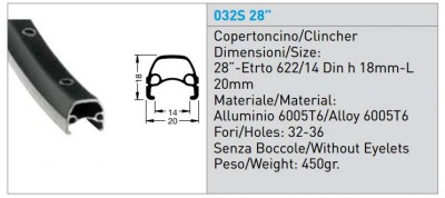 Felni Gipiemme R032S ANODIZÁLT ezüst 622 32H SZEGECSELT AKCIÓS!