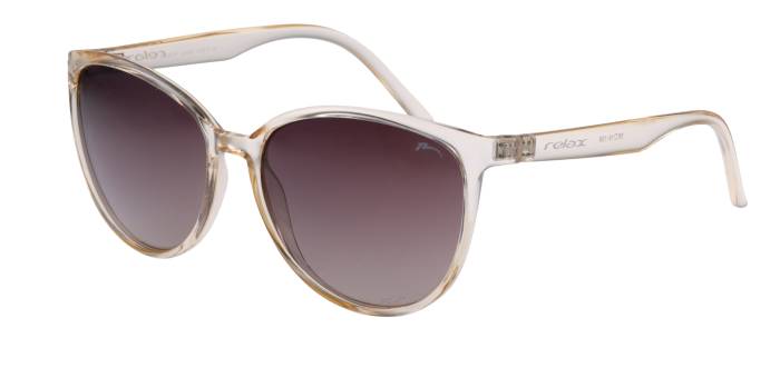 Szemüveg RELAX Leilani R0341H, 100% UV protection A,B,C. polarizált, LENCSE: BARNA, KERET: ÁTTETSZŐ BARNA, (MÉRET: 58-16-136)