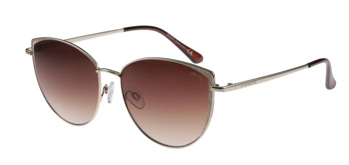 Szemüveg RELAX Queen R0355D, 100% UV protection A,B,C. polarizált, LENCSE: barna színátmenet, KERET: EZÜST, (MÉRET:  59-16-143)