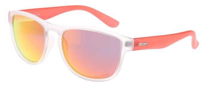 Szemüveg RELAX Amund R3086D, 100% UV protection A,B,C. polarizált, LENCSE: NARANCS, KERET: ÁTTETSZŐ PIROS, (MÉRET: 54-18-140) - GYEREK