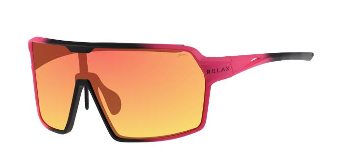 Szemüveg RELAX Timor R5424G, 100% UV protection A,B,C., polarizált, LENCSE: SÁRGA, KERET: rózsaszín/fekete , (MÉRET: 140-0-130)
